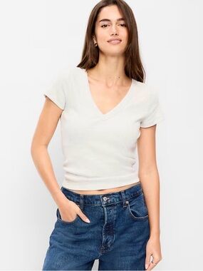 Wild Fable Cropped Tee | M | White